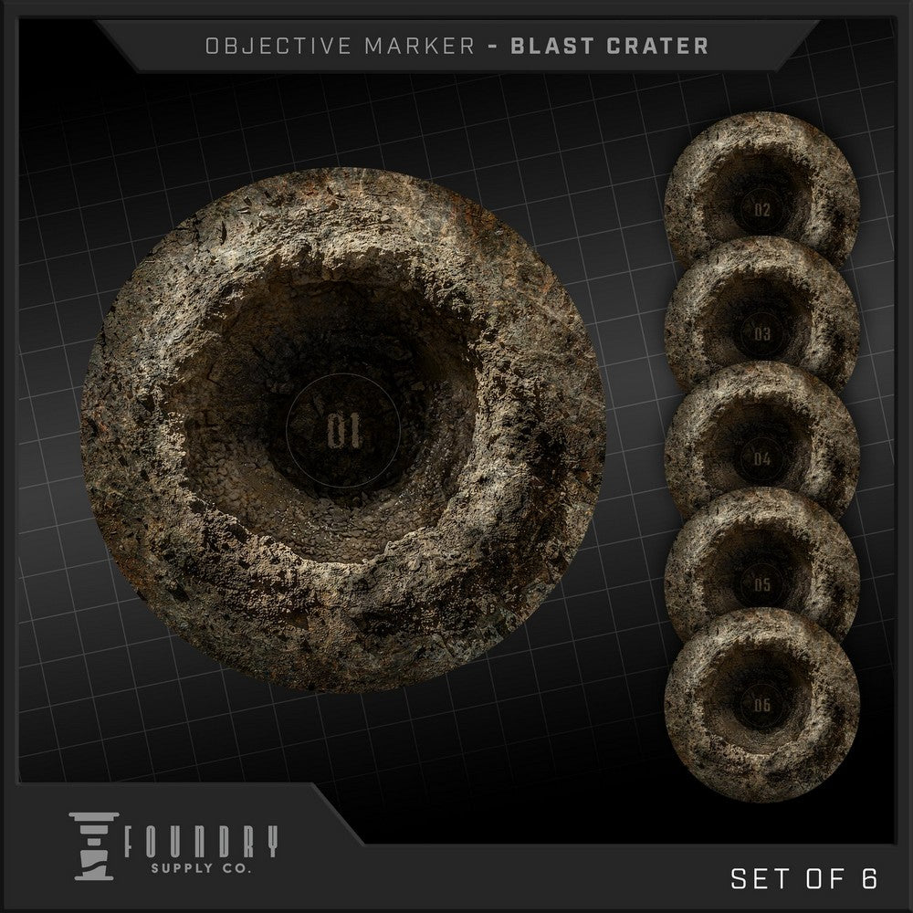 PREORDER Foundry Supply - Objective Marker - Blast Crater (7.5 Round)