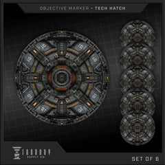 PREORDER Foundry Supply - Objective Marker - Tech Hatch (7.5 Round)