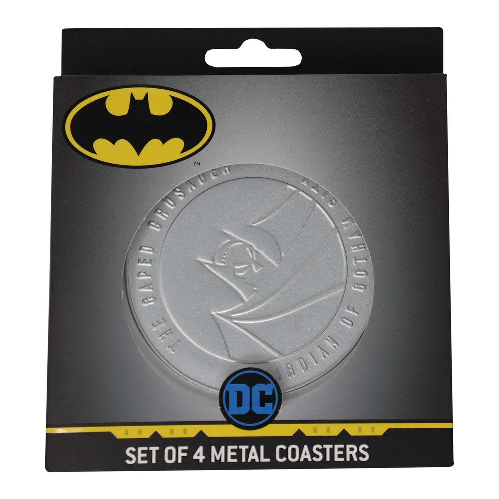 PREORDER DC Comics Batman Set of 4 Embossed Metal Coasters