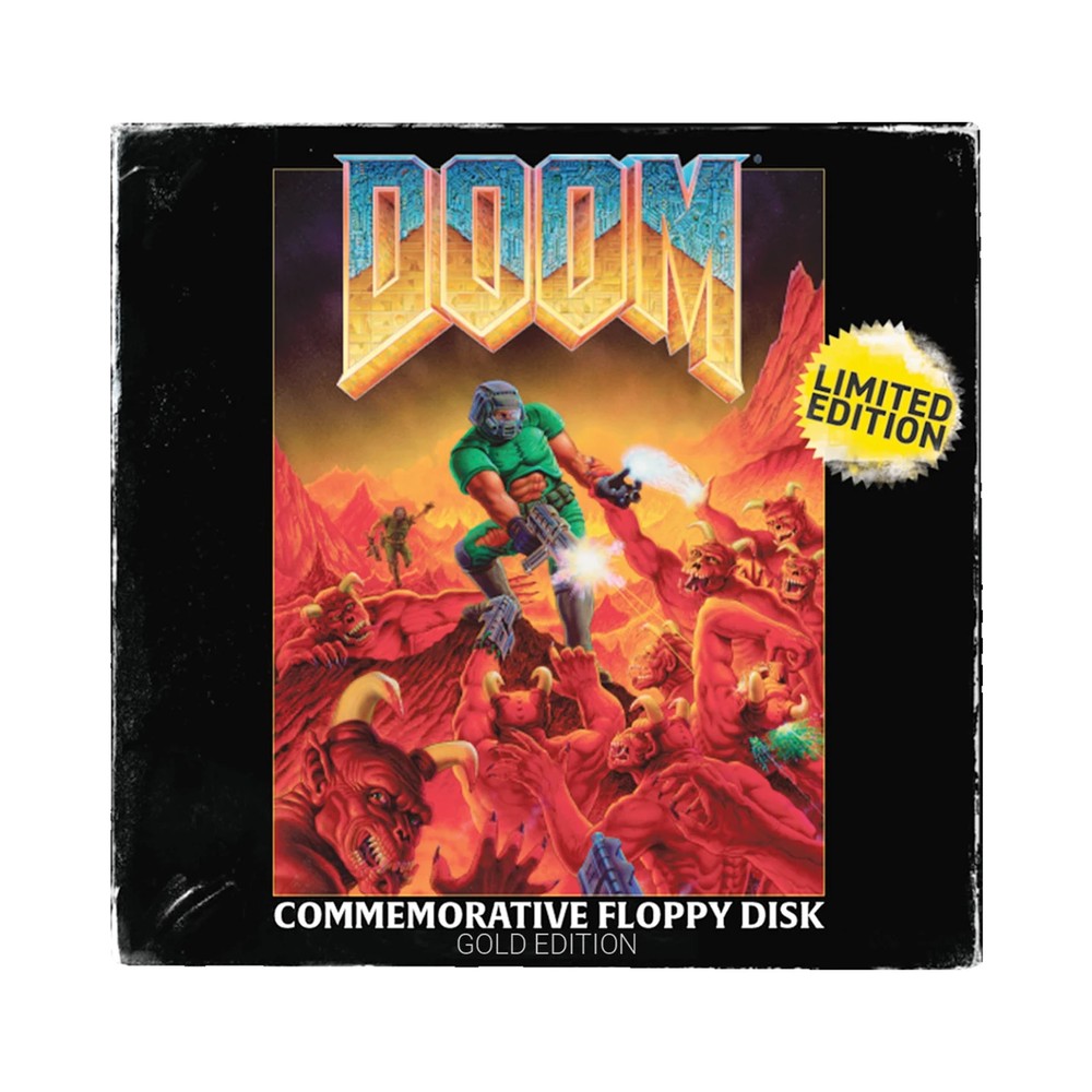 PREORDER DOOM - Floppy Disk Imitation Gold Plated Replica - Limited Edition