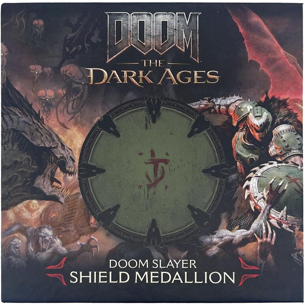 PREORDER DOOM: The Dark Ages Saw Shield Medallion and Art Card- Limited Edition