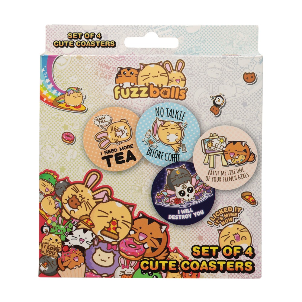 PREORDER Fuzzballs Set of Four Drinks Coasters