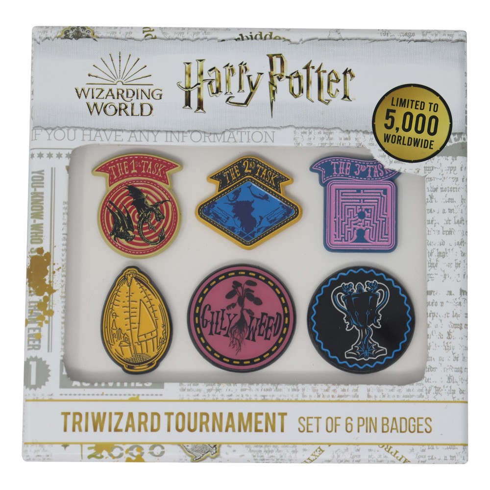 PREORDER Harry Potter Limited Edition Set of 6 Triwizard Tournament Pin Badges