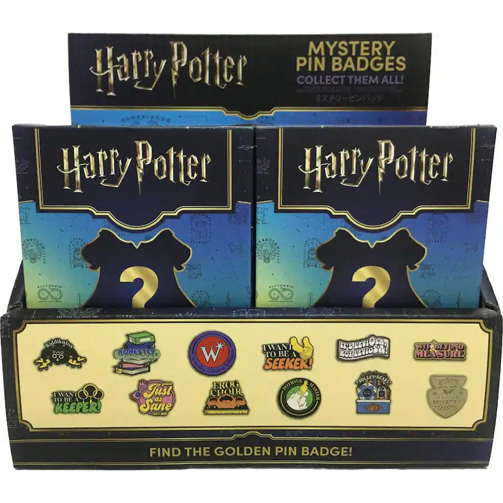 PREORDER Harry Potter Mystery Pin Badge CDU Contains 12 Blind Boxes