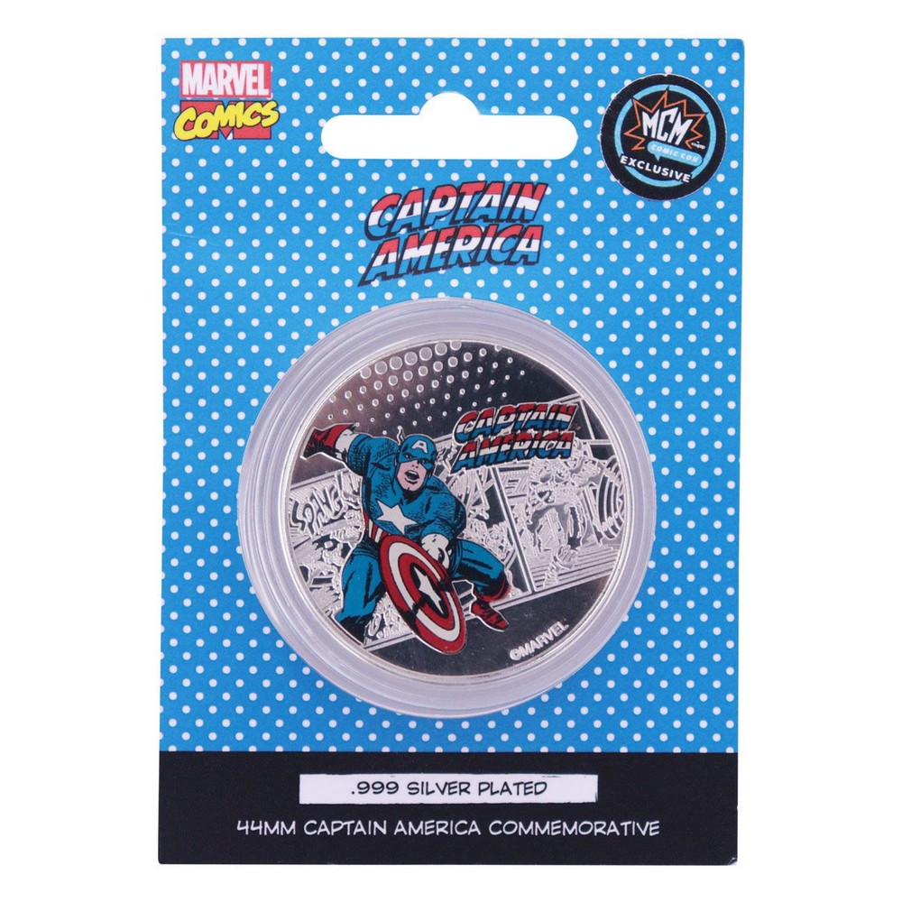 PREORDER Marvel Limited Edition .999 Silver Plated Captain America Collectible Coin