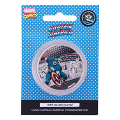 PREORDER Marvel Limited Edition .999 Silver Plated Captain America Collectible Coin