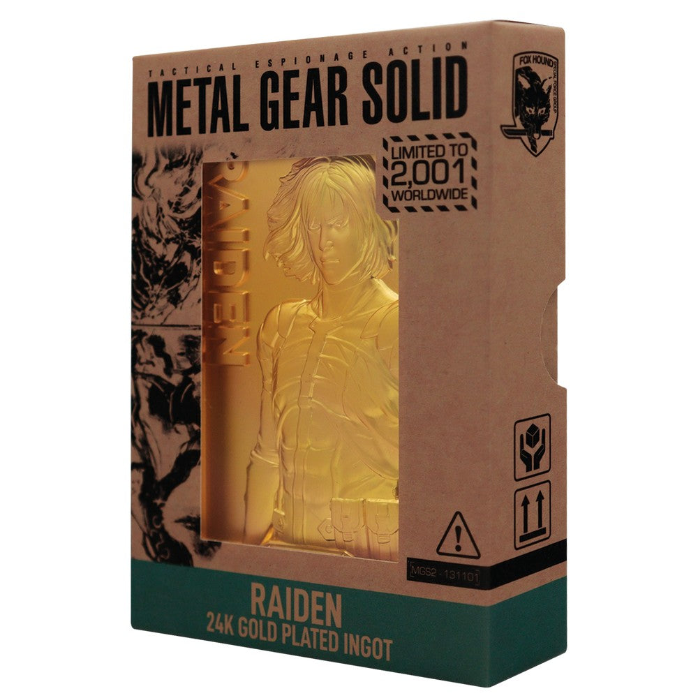 PREORDER Metal Gear Solid 2 24k Gold Plated Raiden Ingot - Limited Edition
