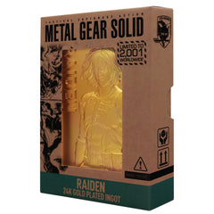 PREORDER Metal Gear Solid 2 24k Gold Plated Raiden Ingot - Limited Edition