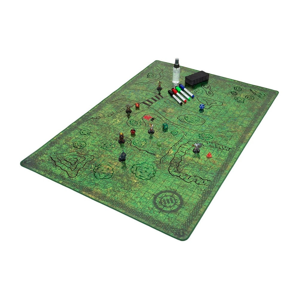 PREORDER ENHANCE Tabletop Deluxe Rubber RPG Grid Mat Campaign Kit - Grass
