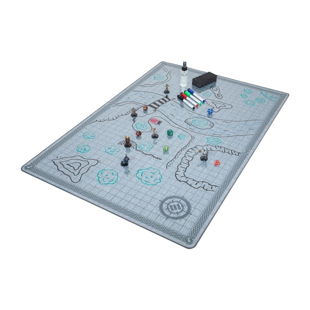 PREORDER ENHANCE Tabletop Deluxe Rubber RPG Grid Mat Campaign Kit - Stone