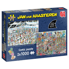 PREORDER Puzzle - Jumbo Jan van Haasteren - Give Us Some Space & All Dressed Up 2x1000pc