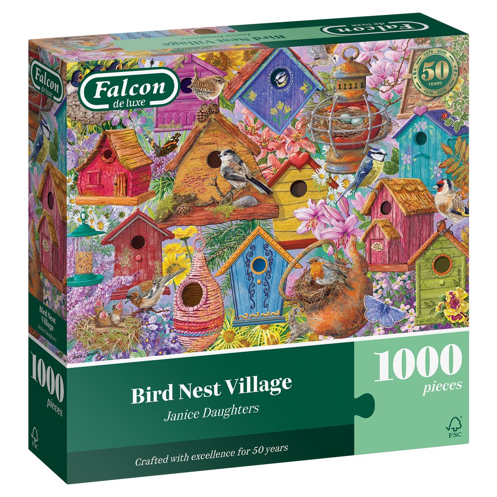 PREORDER Puzzle - Jumbo - Falcon - Bird Nest Village (1000 pieces)