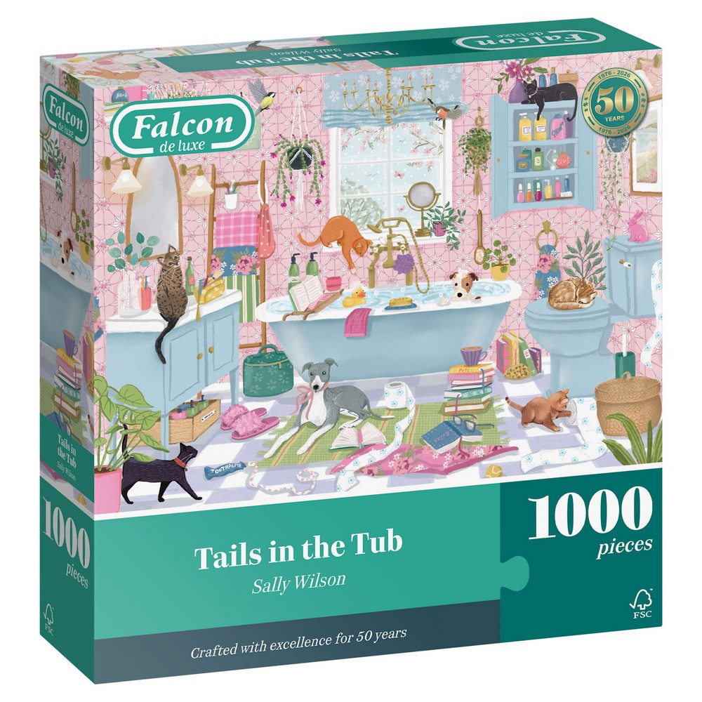 PREORDER Puzzle - Jumbo - Falcon - Tails in the Tub (1000 pieces)