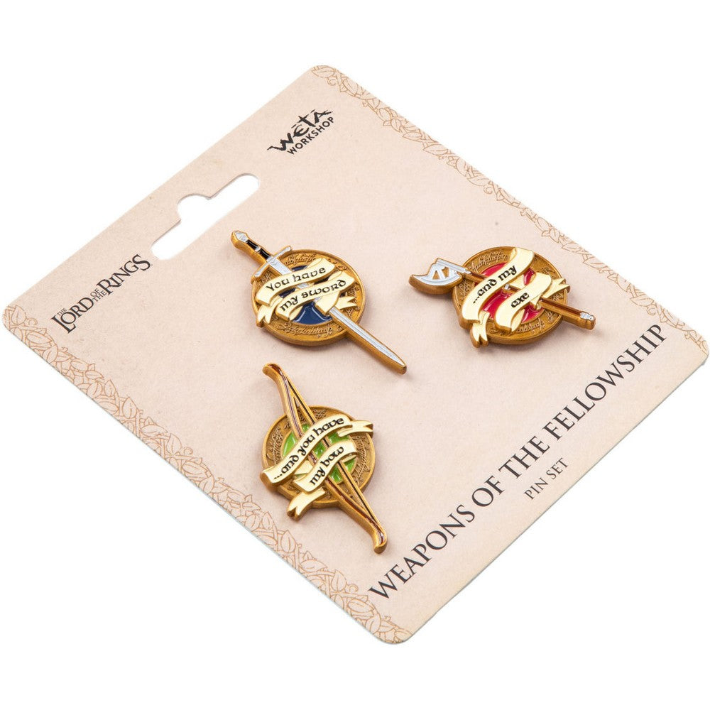 PREORDER WETA - Pin Set - Weapons of the Fellowship