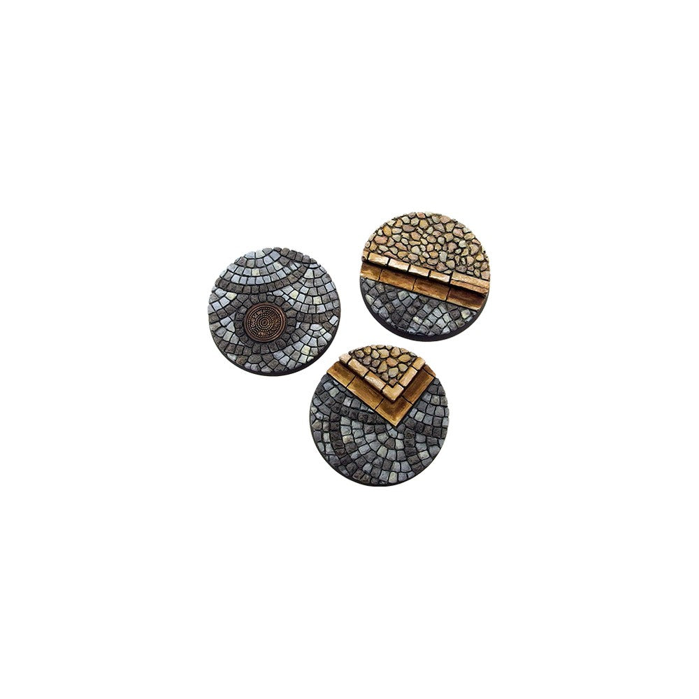 PREORDER Micro Art Studio - Cobblestone Round 50mm (2 bases) UNPAINTED [28mm/1:56]