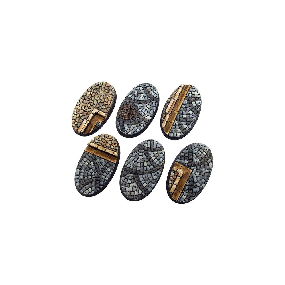PREORDER Micro Art Studio - Cobblestone Oval 60x35mm (4 bases) UNPAINTED [28mm/1:56]