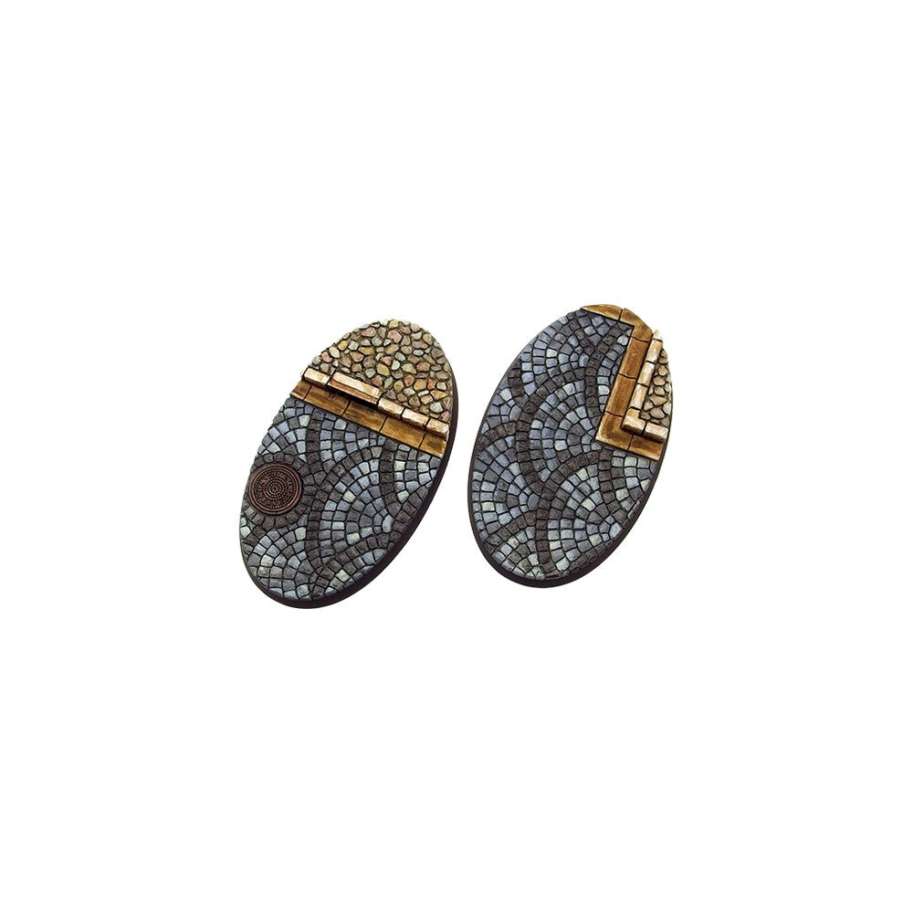PREORDER Micro Art Studio - Cobblestone Oval 90x52mm (2 bases) UNPAINTED [28mm/1:56]