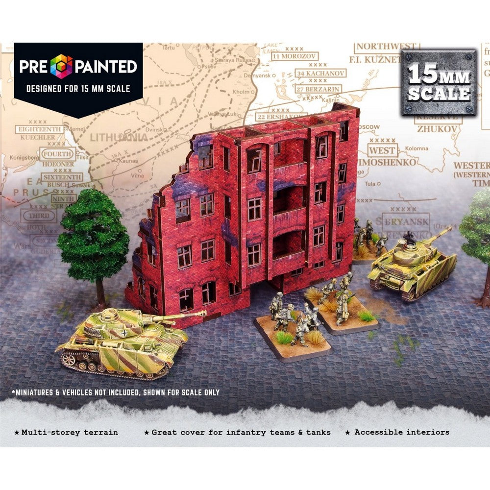 PREORDER Historical WW2 Tenement with Loggia [15mm / 1:100]