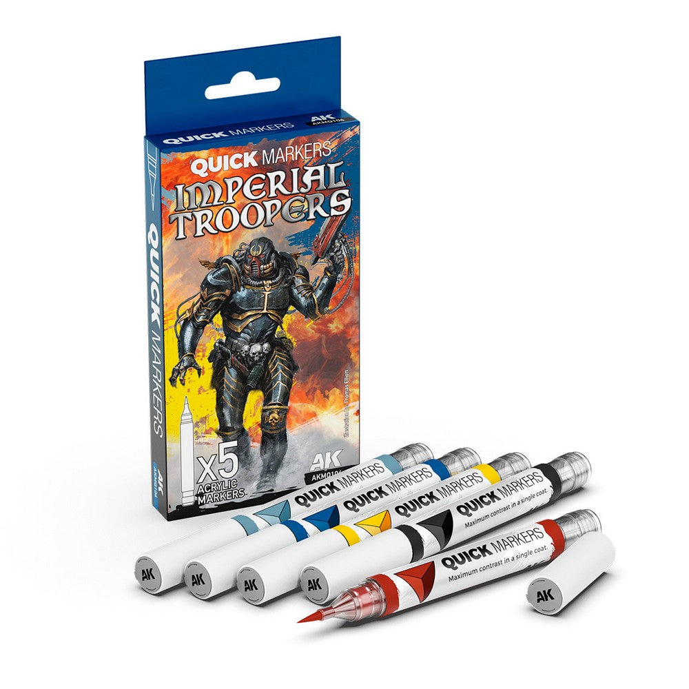 PREORDER Ak Interactive - Quickmarker - Imperial Troopers Quick Markers Set