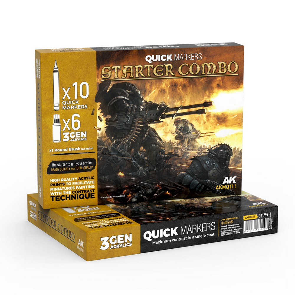 PREORDER Ak Interactive - Quickmarker - Starter Combo Quick Markers + 3Gen Set