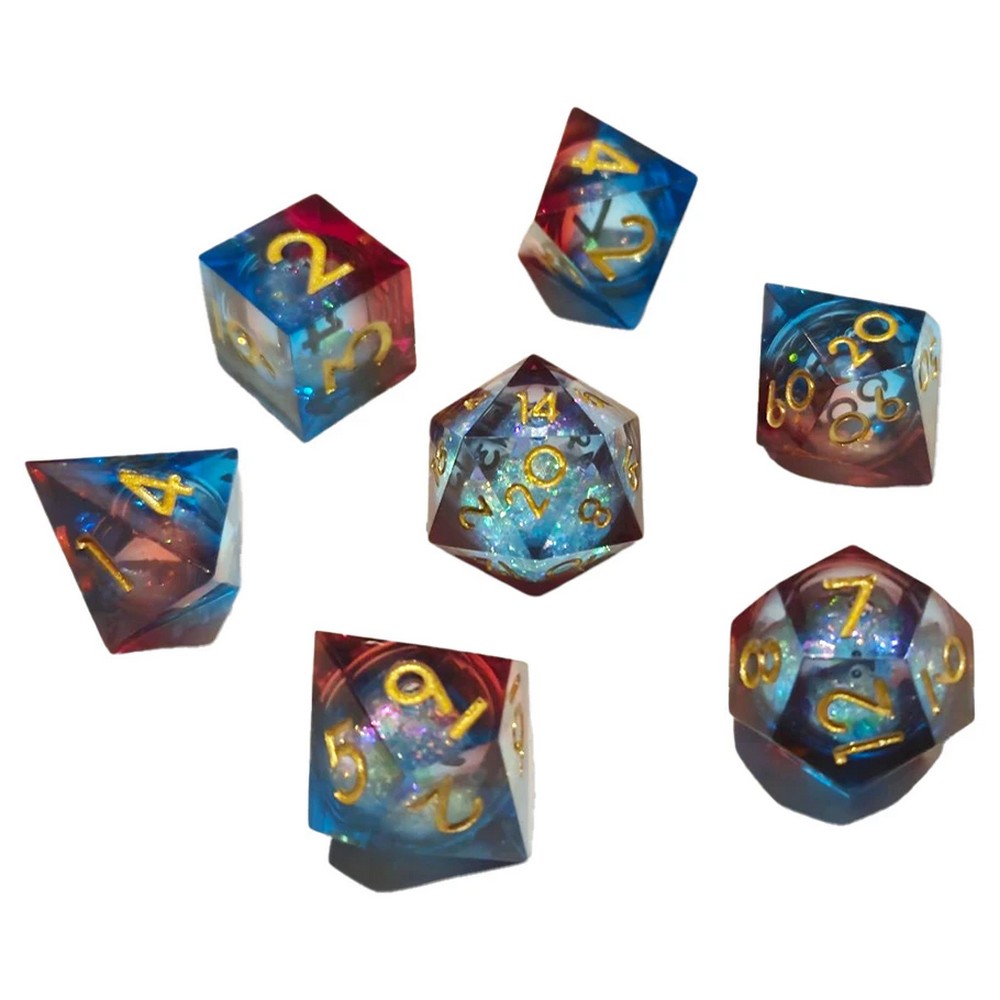 PREORDER Chronicle - Red Blue Nebula Liquid Core Dice Set