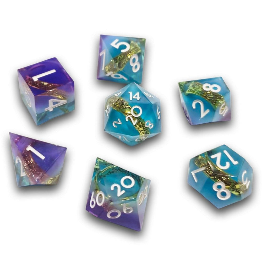 PREORDER Chronicle - Purple Teal Ringfellows Dice Set