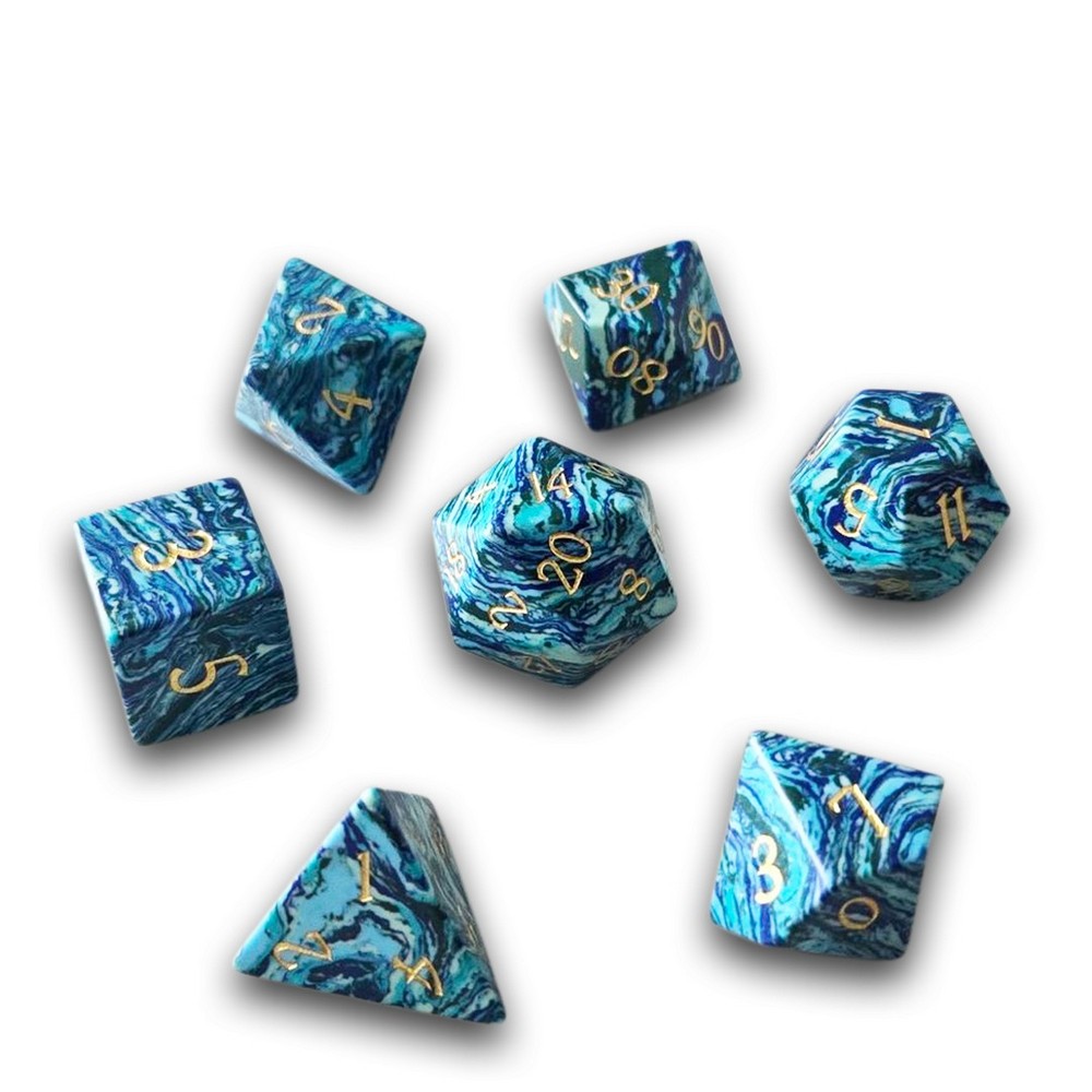 PREORDER Chronicle - Apatite Gemstone Dice Set