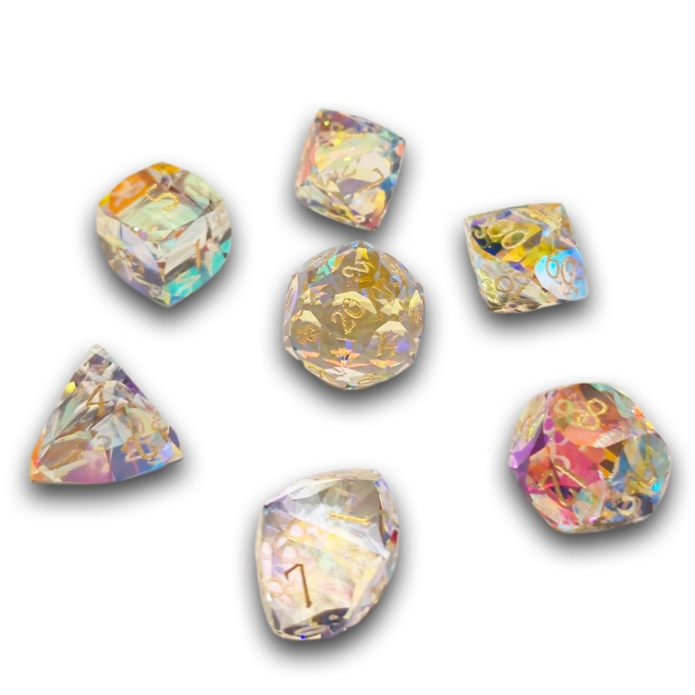 PREORDER Chronicle - Dichroic Marquise Crystal Dice Set