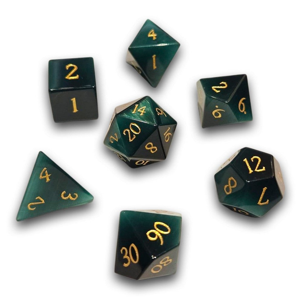 PREORDER Chronicle - Green Catseye Dice Set