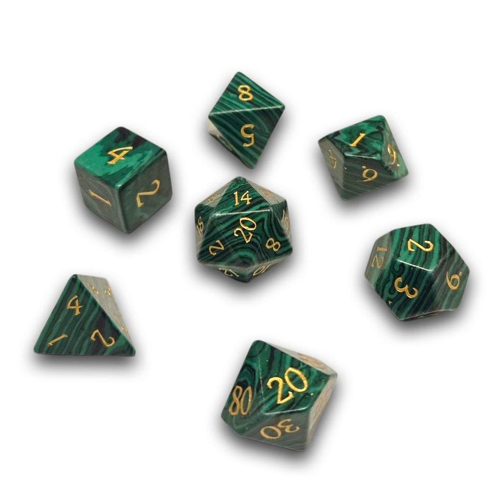PREORDER Chronicle - Malachite Gemstone Dice Set