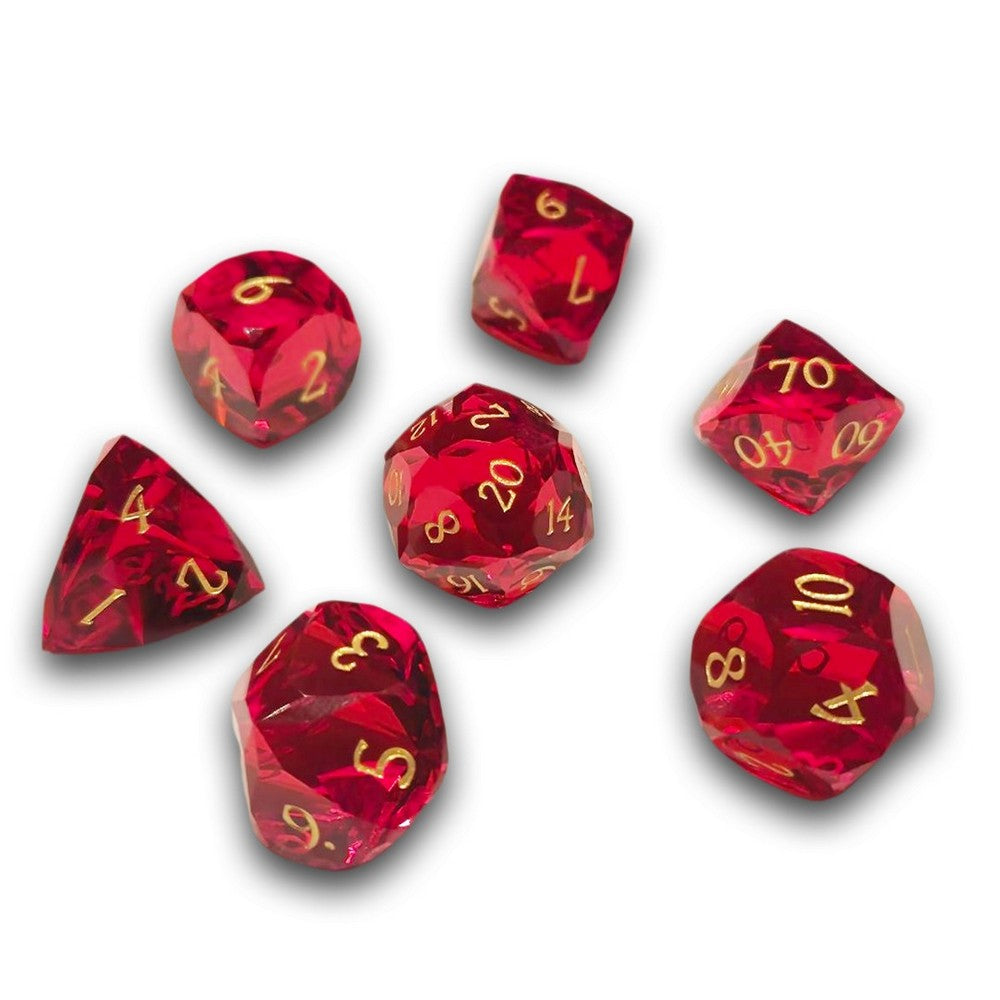 PREORDER Chronicle - Ruby Marquise Crystal Dice Set