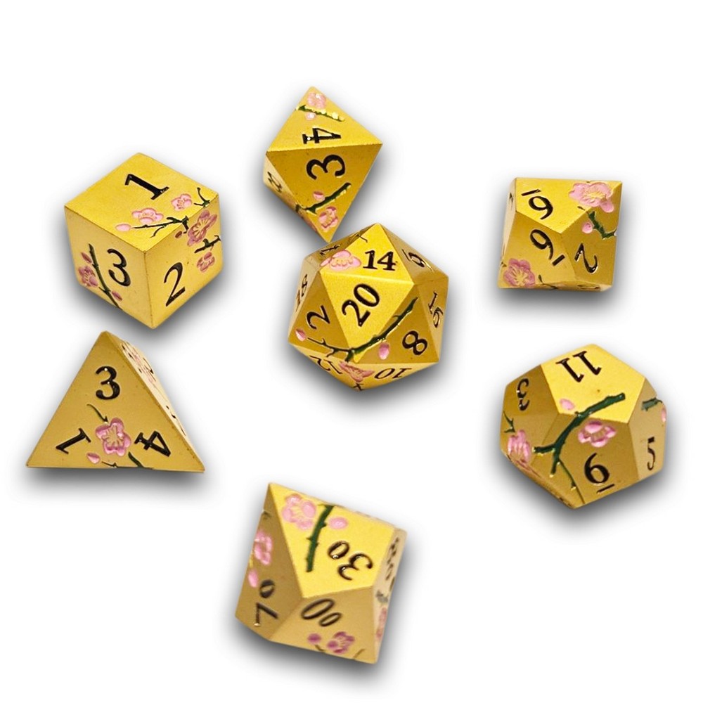PREORDER Chronicle - Gold Pink Sakura Metal Dice Set