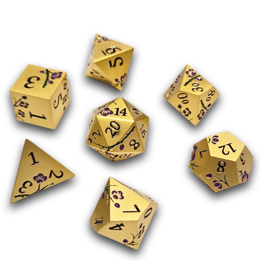 PREORDER Chronicle - Gold Purple Sakura Metal Dice Set