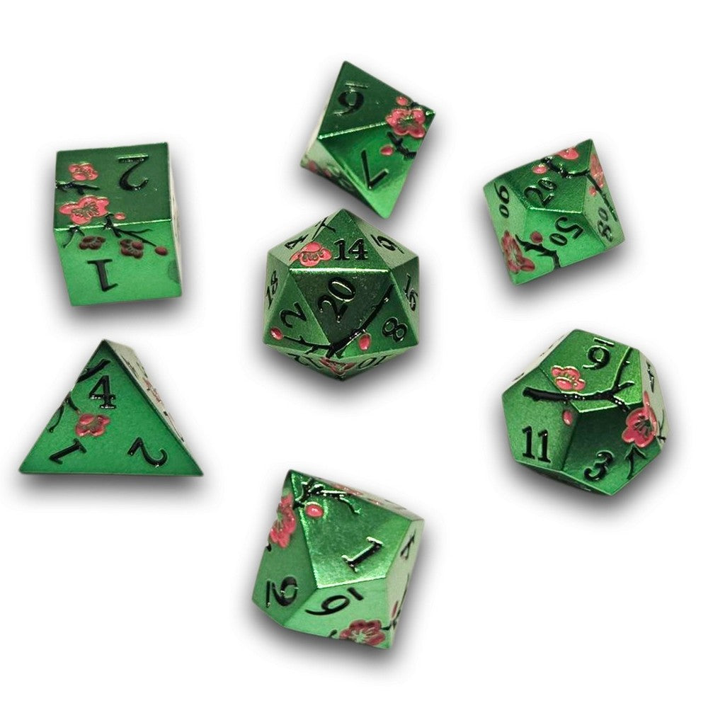 PREORDER Chronicle - Green Pink Sakura Metal Dice Set