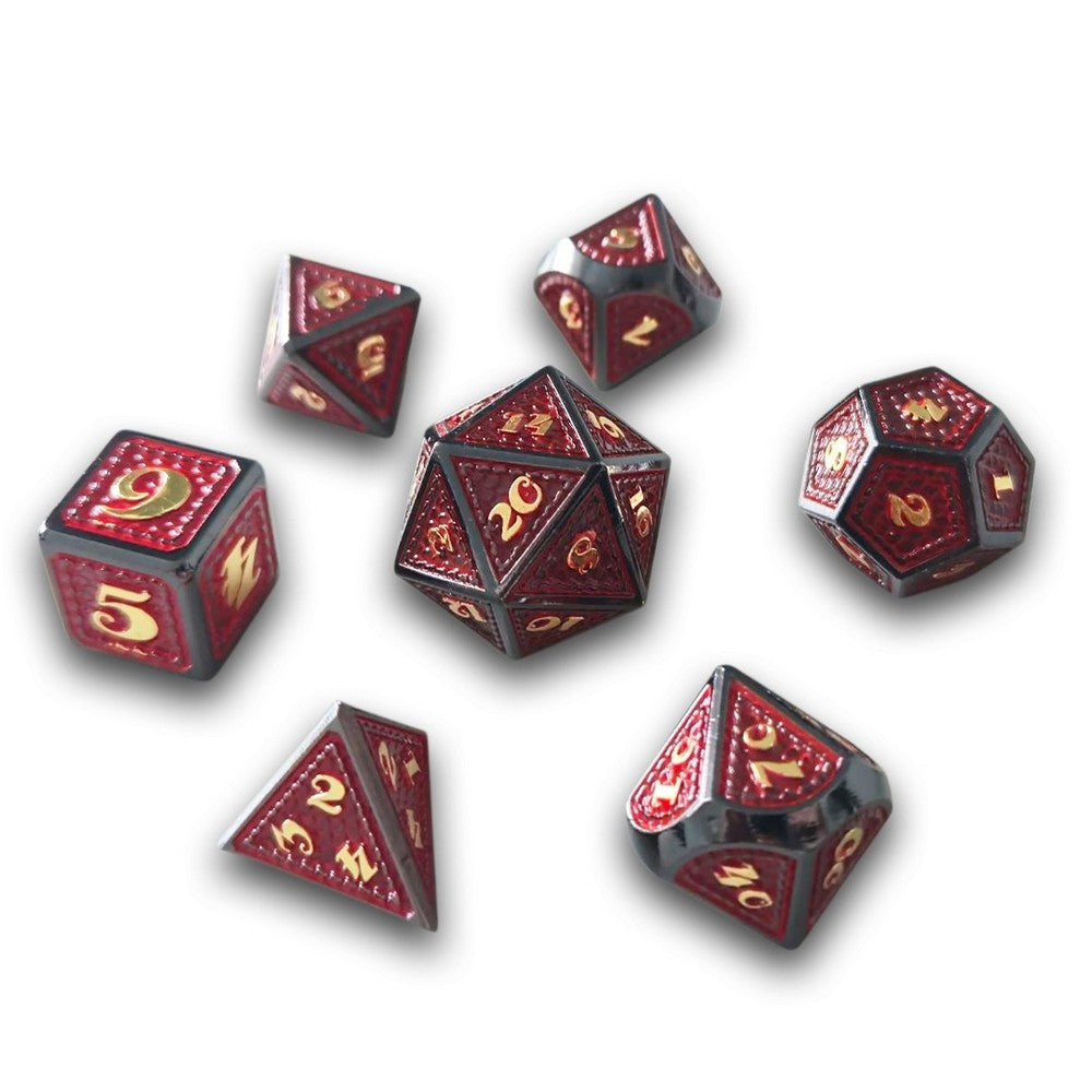 PREORDER Chronicle - Crimson Scalemail Metal Dice Set