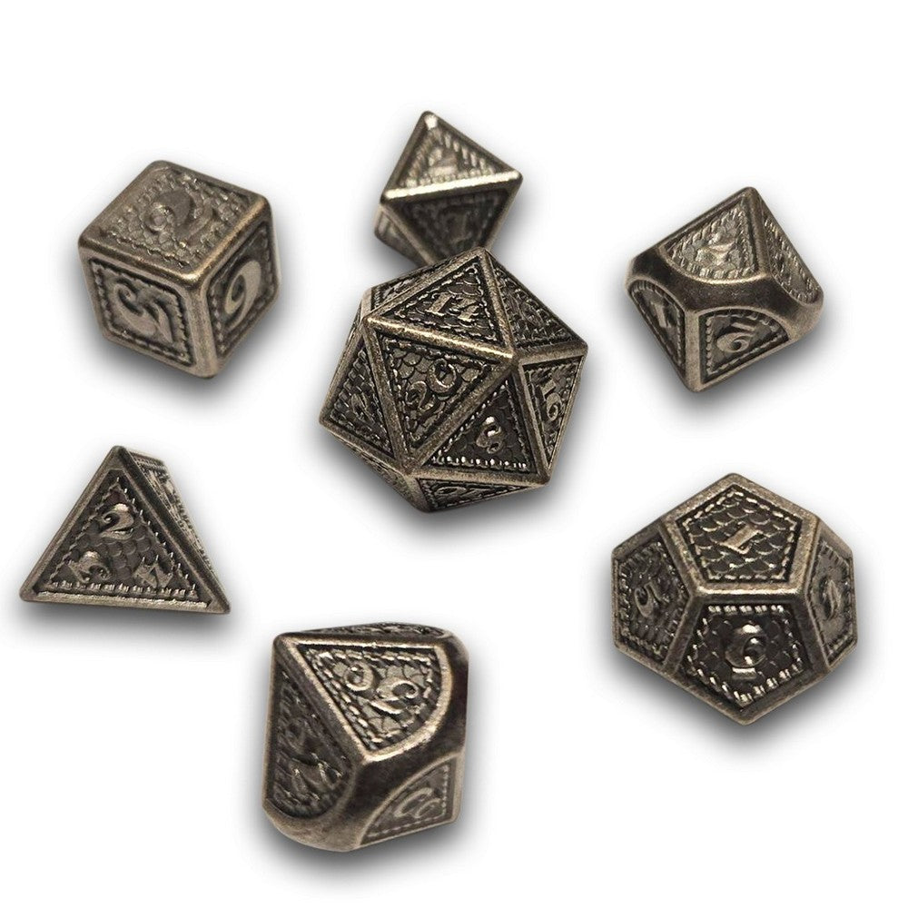 PREORDER Chronicle - Steel Scalemail Metal Dice Set