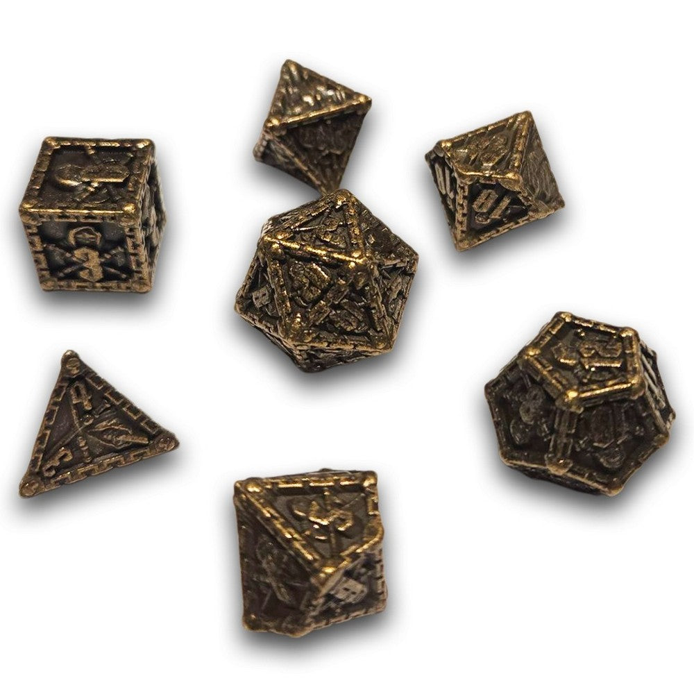 PREORDER Chronicle - Brass Chains Metal Dice Set