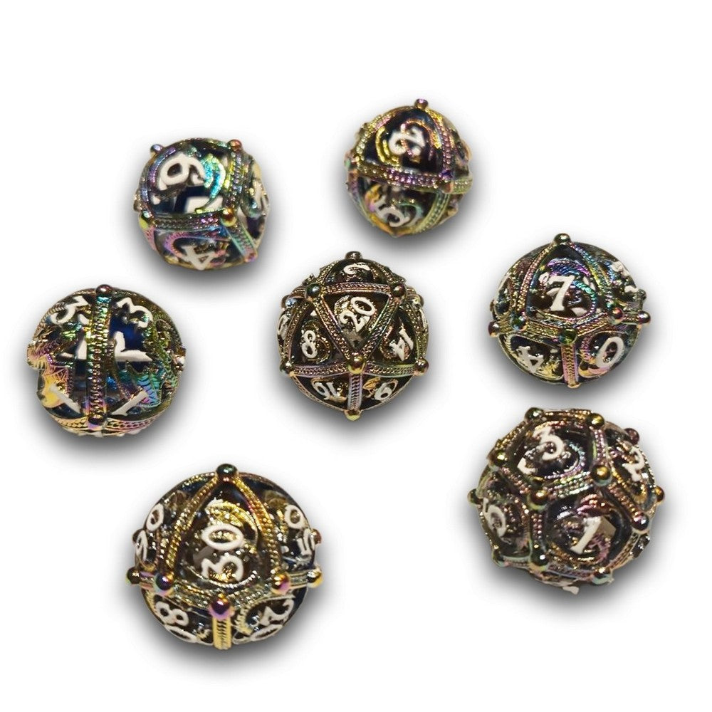 PREORDER Chronicle - Hollow Rainbow Orbs Metal Dice Set