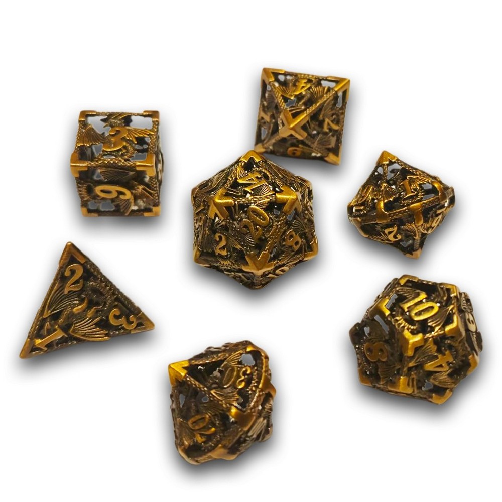 PREORDER Chronicle - Hollow Bronze Drake Metal Dice Set
