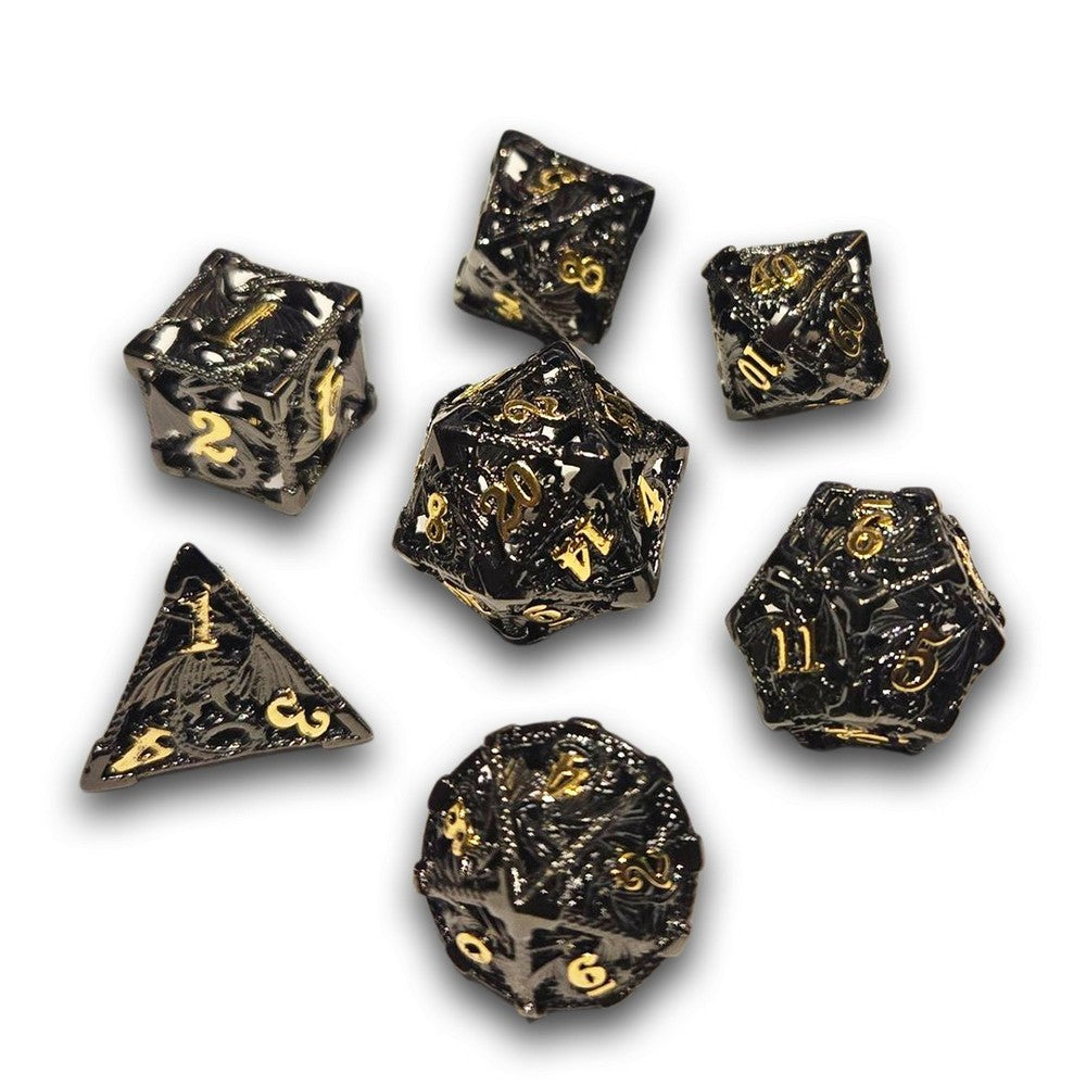 PREORDER Chronicle - Hollow Iron Drake Metal Dice Set