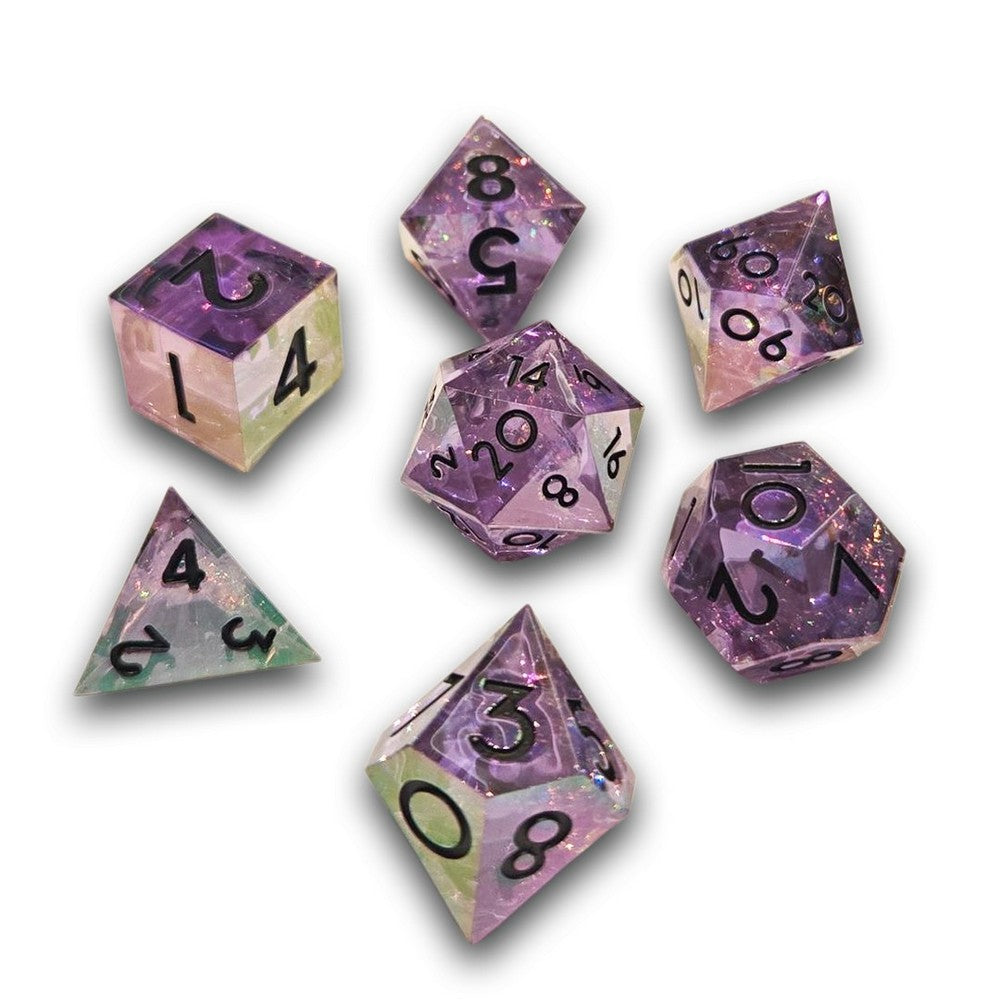 PREORDER Chronicle - Lilac Nebula Sharp Resin Dice Set