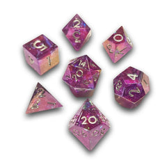 PREORDER Chronicle - Magenta Sparkle Sharp Resin Dice Set