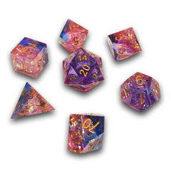 PREORDER Chronicle - Pink Blue Neblua Sharp Resin Dice Set