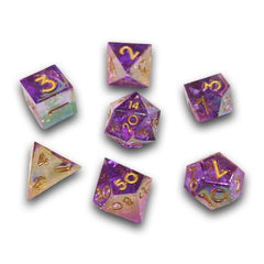 PREORDER Chronicle - Purple Sparkle Sharp Resin Dice Set