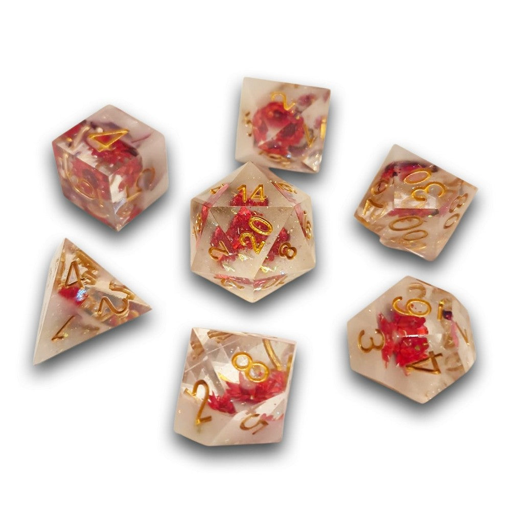 PREORDER Chronicle - Rose Snowfall Sharp Resin Dice Set