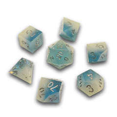 PREORDER Chronicle - Teal Glow Sharp Resin Dice Set
