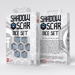 PREORDER Q Workshop - Shadow Scar Dice Set: White&Blue