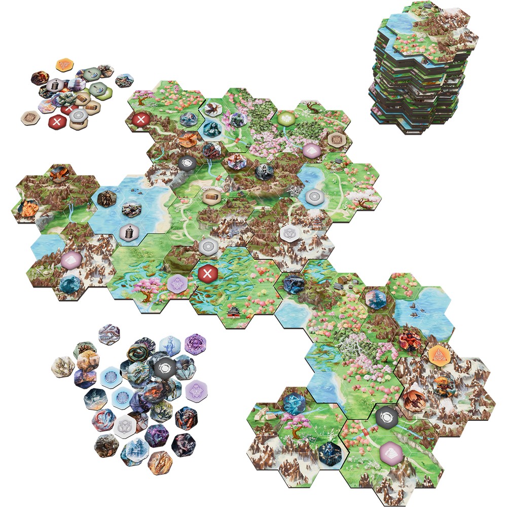 PREORDER HEXplore It: The Mountains of Godai - Ishidan Map Pack