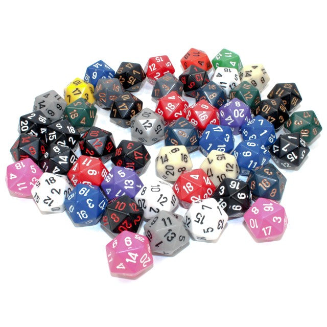 CHX 29420 Opaque Bag of 50 Assorted Polyhedral d20