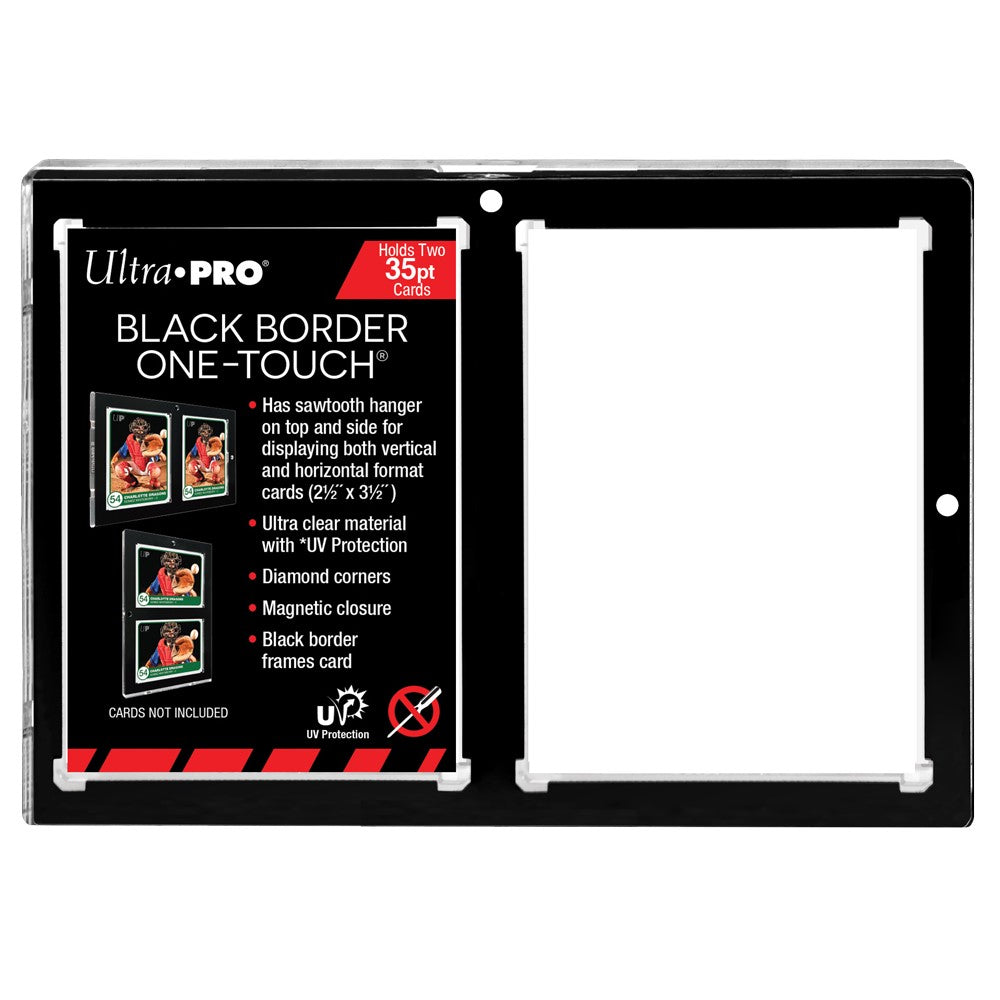 Ultra Pro: 35PT 2-Card Black Border UV ONE-TOUCH Magnetic Holder